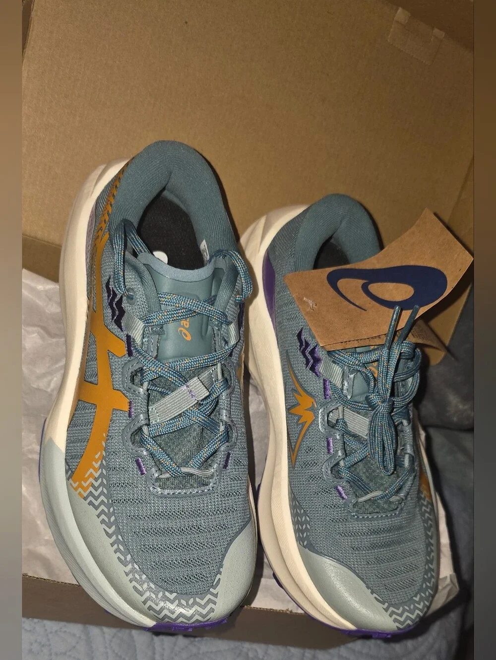 ASICS Trabuco Max 5 Women’s Trail Running Shoes Teal/Amethyst Size 6.5 NIB